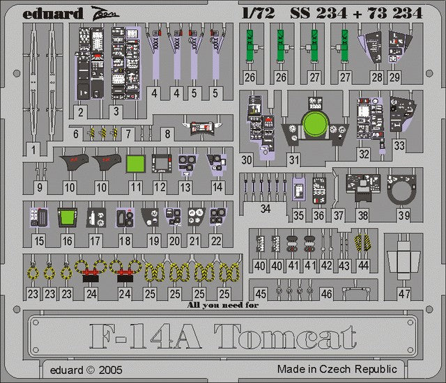 Eduard 73234 1/72 Aircraft- F14A for HSG (Painted)