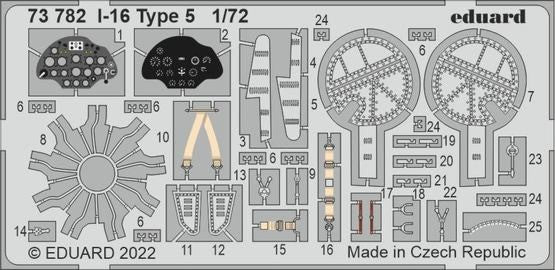 Eduard 73782 1/72 Aircraft- I16 Type 5 for CPP (Painted)