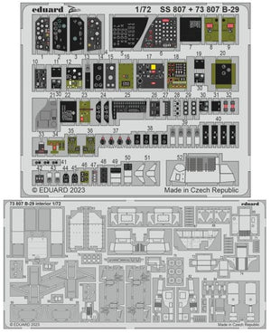 Eduard 73807 1/72 Aircraft- B29 Interior for ACY & HOBBY 2000 (Painted)