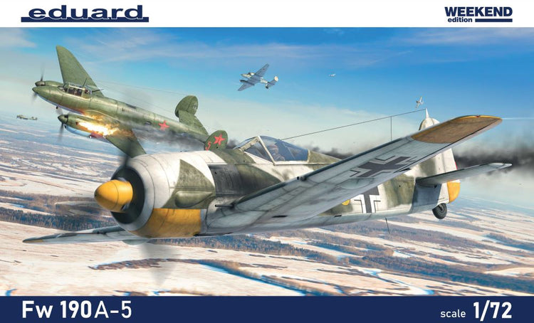 Eduard 7470 1/72 WWII Fw190A5 German Fighter (Wkd Edition Plastic Kit)