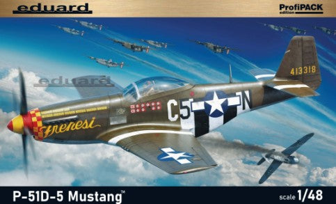 Eduard 82101 1/48 WWII P51D5 Mustang Fighter (Profi-Pack Plastic Kit)