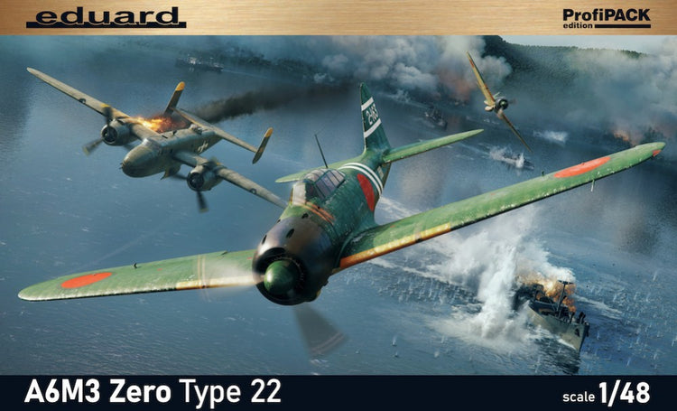 Eduard 82214 1/48 WWII A6M3 Zero Type 22 IJN Fighter (Profi-Pack Plastic Kit)
