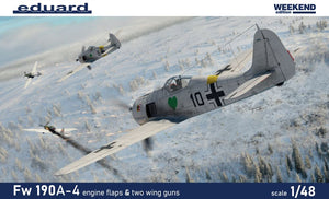 Eduard 84117 1/48 WWII Fw190A4 German Fighter w/2 Gun Wings (Wkd Edition Plastic Kit)