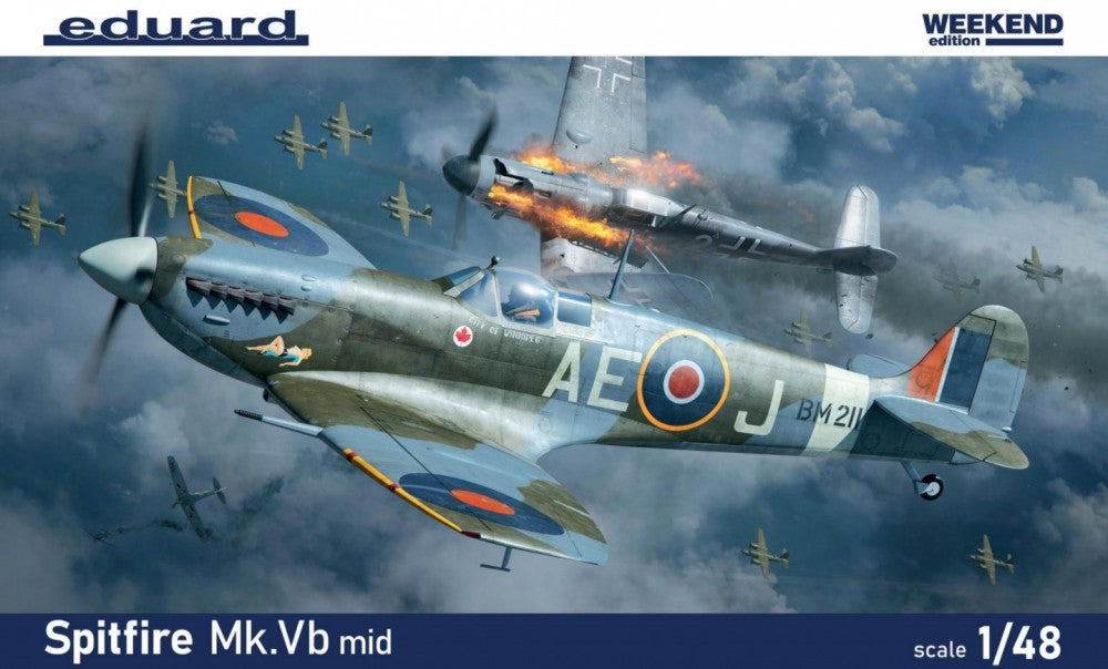 Eduard 84186 1/48 WWII Spitfire Mk Vb Mid British Fighter (Wkd Edition Plastic Kit)