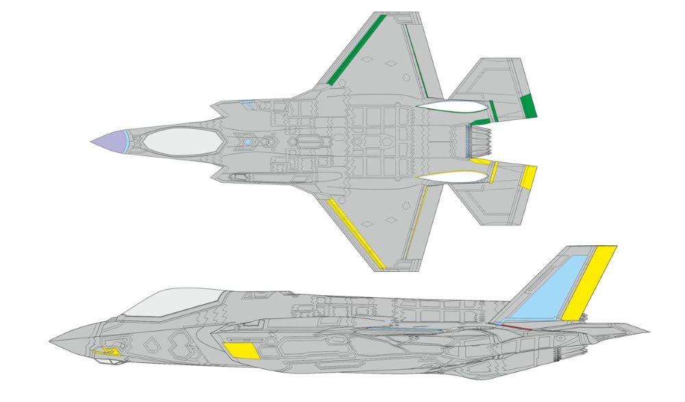 Eduard CX655 1/72 Mask Aircraft- F35A RAM Late Panels for TAM