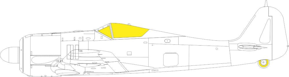 Eduard EX939 1/48 Mask Aircraft- Fw190A4 for EDU
