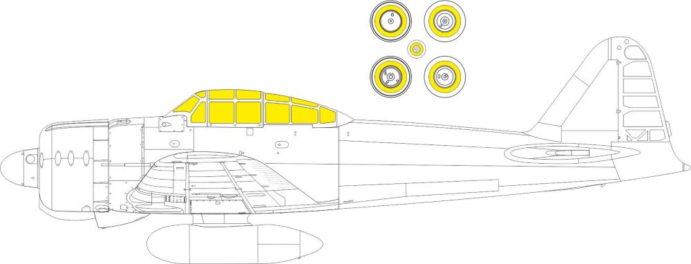 Eduard EX951 1/48 Mask Aircraft- A6M2 Zero Type 21 Weekend for EDU