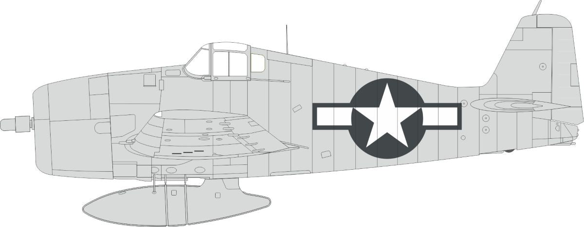Eduard EX996 1/48 Mask Aircraft- F6F3 US National Insignia for EDU