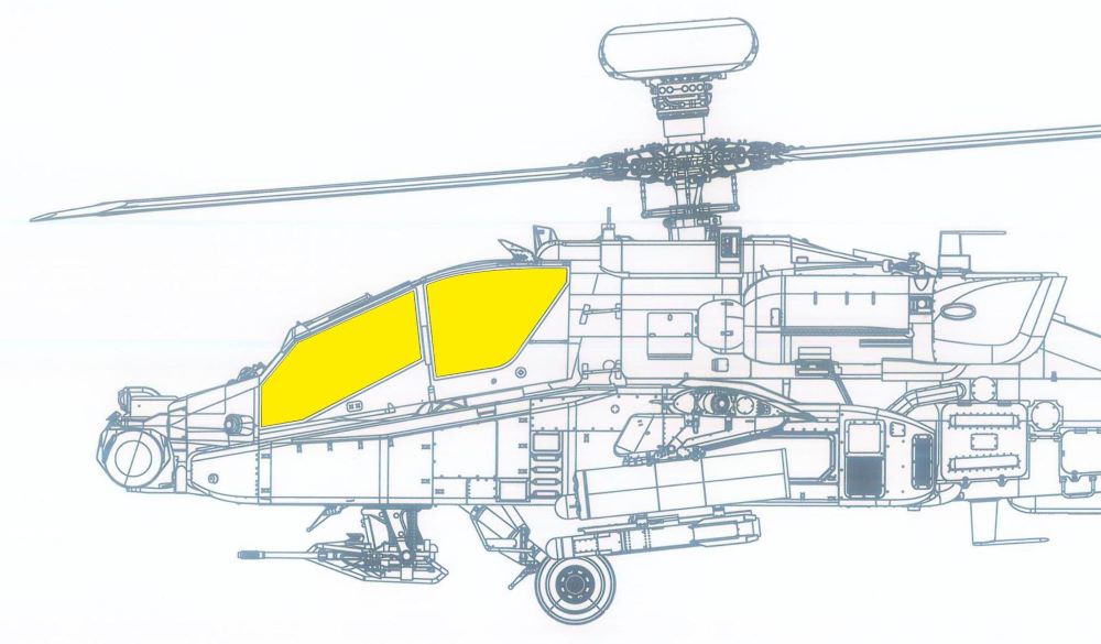 Eduard JX311 1/35 Mask Aircraft- AH64E for TAO