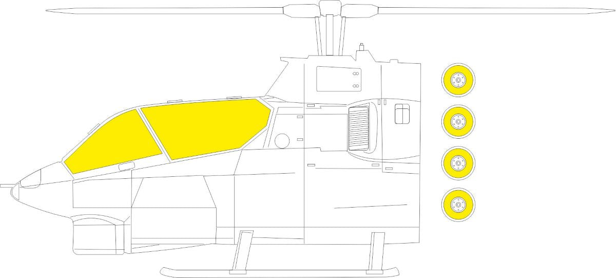 Eduard JX320 1/35 Mask Aircraft- AH1G for ICM