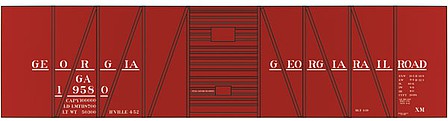 Tichy Trains 10167n N Scale Railroad Decal Set -- Georgia Railroad USRA 40' Single-Sheathed Boxcar