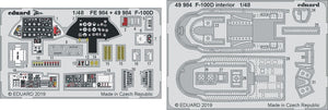 Eduard 49984 1/48 Aircraft- F100D Interior for TSM (Painted)