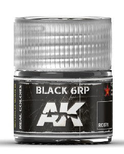 AK Interactive RC71 Real Colors: Black 6RP Acrylic Lacquer Paint 10ml Bottle