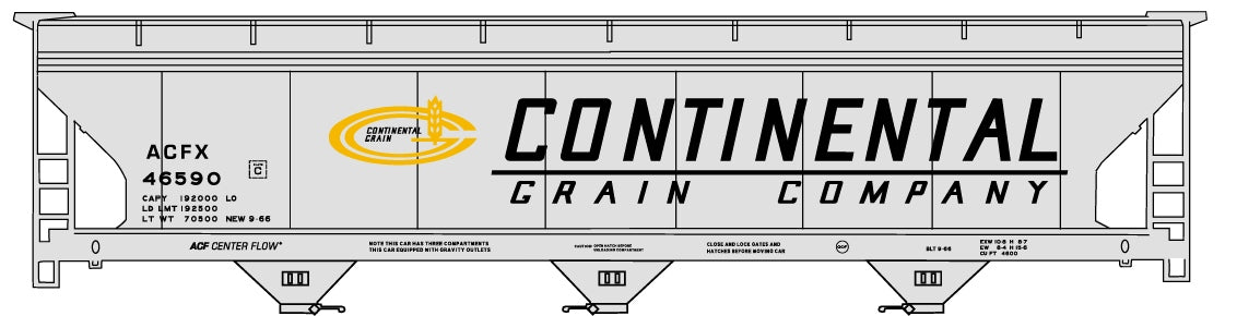 Accurail 80871 3 Bay Cvd Hopper Continental G