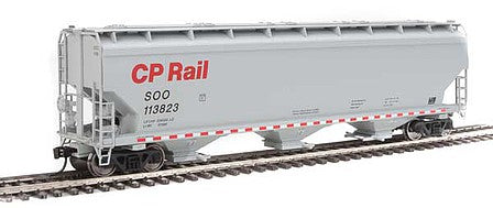 Walthers Mainline 7700 HO Scale 60' NSC 5150 3-Bay Covered Hopper - Ready to Run -- Canadian Pacific #113823 - SOO reporting marks