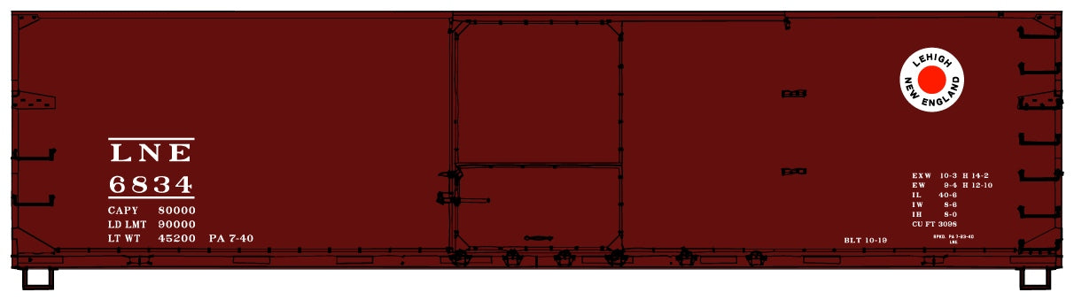 Accurail 4643 40' Ds Wood Boxcar L&Ne 6834