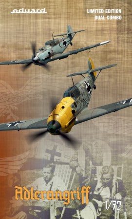 Eduard 2136 1/72 WWII Bf109E Adlerangriff German Fighter Dual Combo (Ltd Edition Plastic Kit)