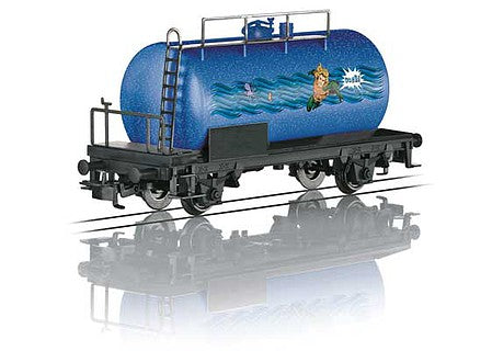 Marklin 44827 HO Scale 2-Axle Tank Car - 3-Rail - Ready to Run - Start Up -- Aqua Man (blue)
