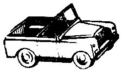 Eko 2033 HO Scale Automobile Land Rover -- Open Top