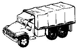 Eko 2057 HO Scale Military - United States - World War II - Truck -- GMC Cargo/Personnel Carrier w/Canvas-Covered Bed