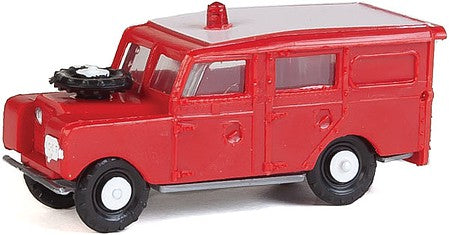Eko 2127 HO Scale Land Rover -- Fire Brigade - Assembled