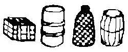 Eko 2204 HO Scale Barrels, Boxes & Sacks -- Assortment pkg(8)