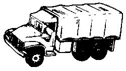 Eko 4028 HO Scale Military - United States - World War II - Truck -- M35 2-1/2-Ton Cargo/Personnel Carrier w/Canvas-Covered Bed