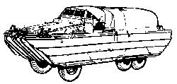 Eko 4036 HO Scale Military - United States - World War II - Truck -- DUKW Amphibious 6x6 Truck ("Duck")