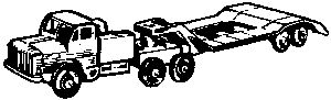 Eko 4037 HO Scale Military - Spain Post-1945 - Truck -- Thornycroft Mighty Antar Heavy Transport Tractor & Flatbed Trailer