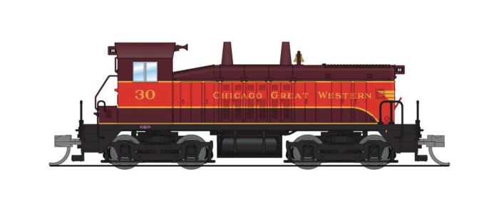 Broadway Limited 3912 N Scale EMD NW2 - Sound and DCC - Paragon4(TM) -- Chicago Great Western 30 (maroon, red)