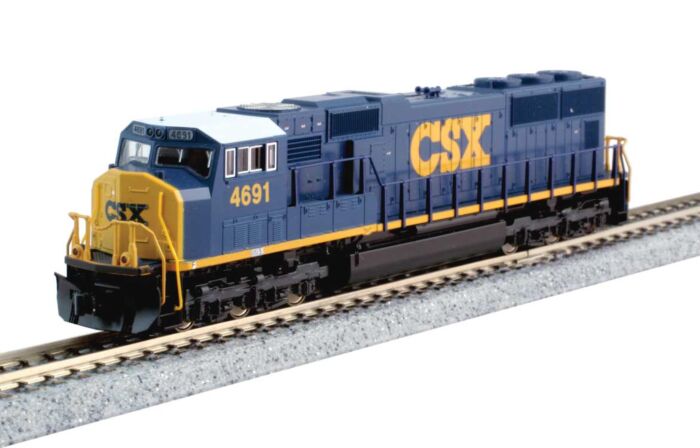 Kato 1767609LS N Scale EMD SD70M with Standard Flat Radiators - LokSound and DCC -- CSX 4691 (blue, yellow, white)
