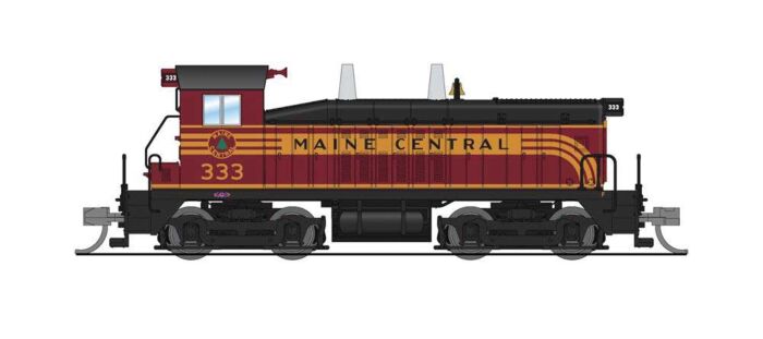 Broadway Limited 3939 N Scale EMD SW7 - Sound and DCC - Paragon4(TM) -- Maine Central 333 (maroon, black, yellow)