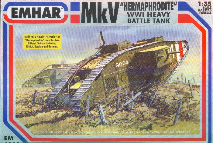 Emhar 4005 1/35 WWI British Hermaphrodite Mk V Tank