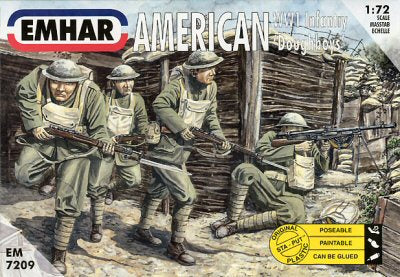 Emhar 7209 1/72 WWI American Doughboys Infantry (50)