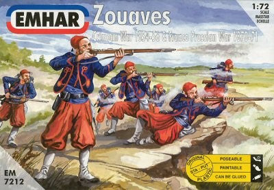 Emhar 7212 1/72 Crimean War 1854-56 & Franco Prussian War 1870-71 Zouaves (50)