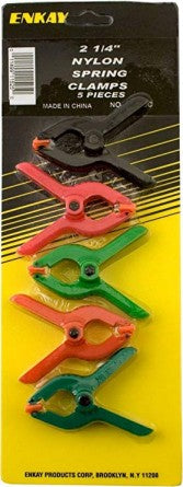 Enkay 11525 5pc 2-1/4" Mini Nylon Spring Plastic Clamp Set (Cd)