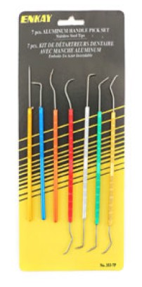 Enkay 3537 7pc Assorted Stainless Steel Dental/Putty Pick Set (Cd)