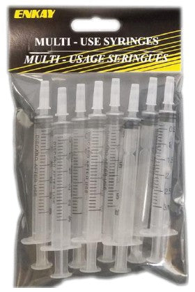 Enkay 80038 3ml Multi-Use Straight Tip Syringes (8) (Bagged)