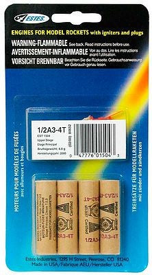 Estes 1504 1/2A3-4T Model Rocket Engines (4)