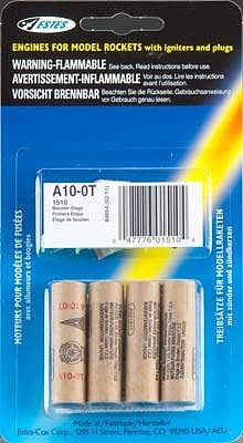 Estes 1510 A10-0T Model Rocket Engines (4)