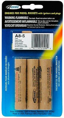 Estes 1599 A8-5 Model Rocket Engines (3)  