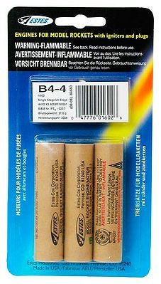 Estes 1602 B4-4 Model Rocket Engines (3)