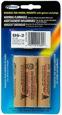 Estes 1605 B6-2 Model Rocket Engines (3)
