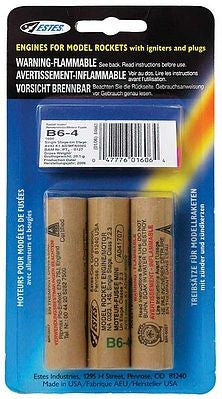 Estes 1606 B6-4 Model Rocket Engines (3)