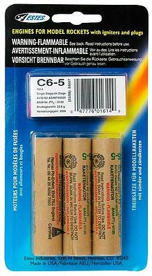 Estes 1614 C6-5 Model Rocket Engines (3)
