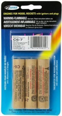 Estes 1615 C6-7 Model Rocket Engines (3)