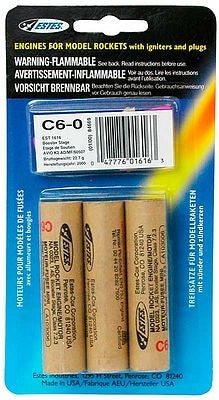 Estes 1616 C6-0 Model Rocket Engines (3)