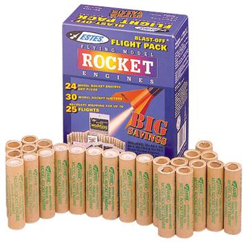 Estes 1672 Blast Off Flight Model Rocket Engine Pack (24): 6ea A8-3, B6-4, C6-3, C6-5
