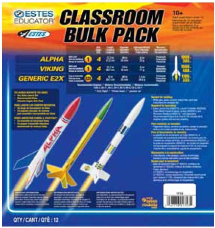 Estes 1753 AVG Model Rocket Kits (Skill Levels E2x & 1) (12/Bulk Pk)