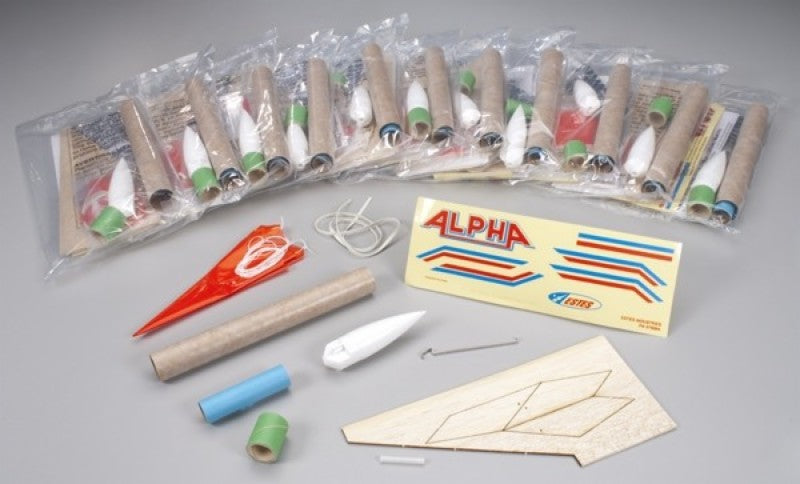 Estes 1756 Alpha Model Rocket Kits (Skill Level 1) (12/Bulk Pk)